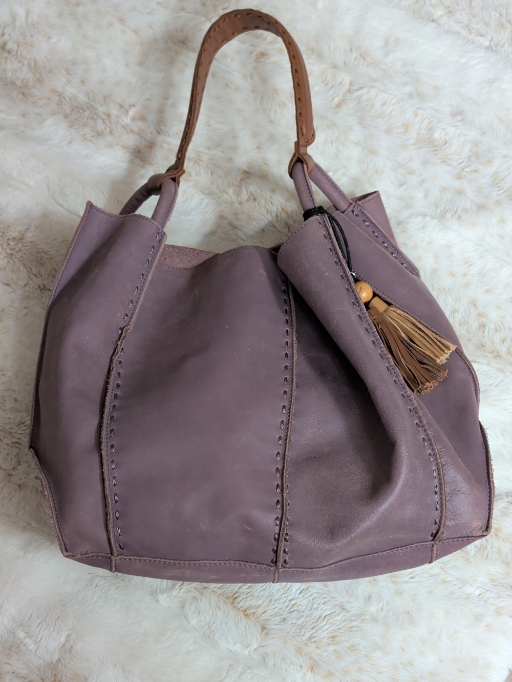 The Sak Los Feliz Leather Hobo Bag with Tassel Accent 2026 Color Fall trend
